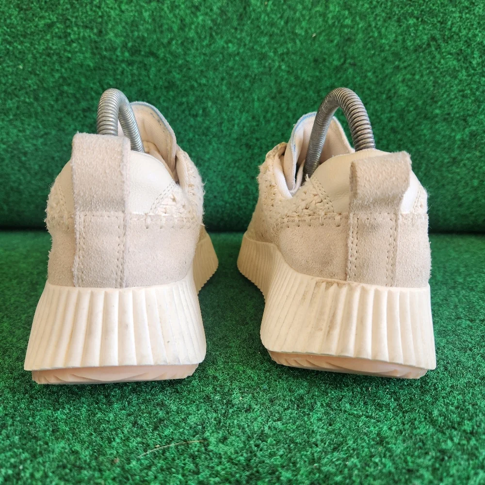 Dolce Vita Dolen Crochet & Leather Platform Sneakers Size 9 Ivory